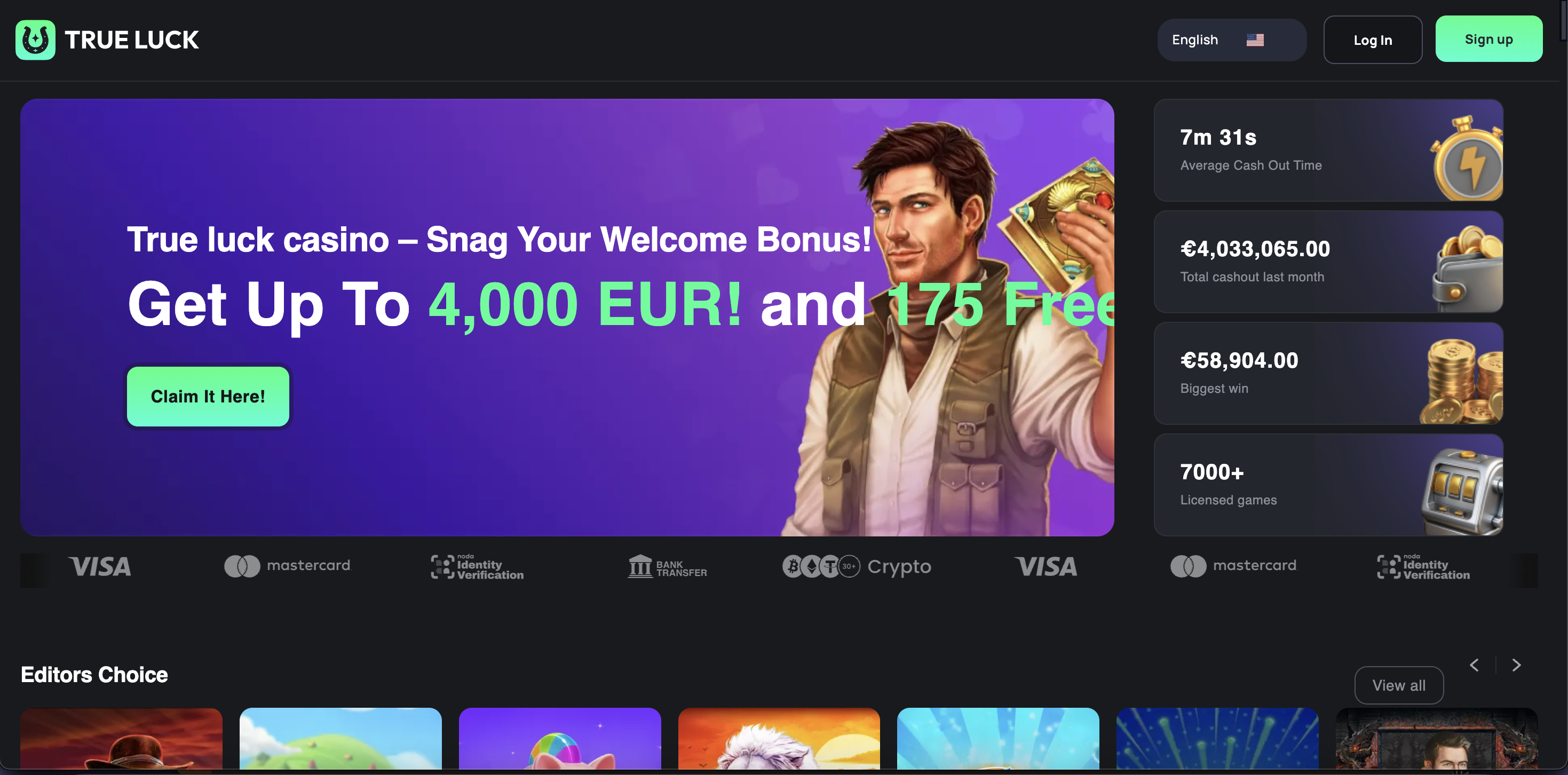 Trueluck interface